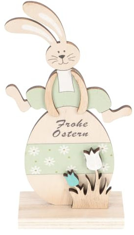 Cabilock Osterhase Posiert Ostern-tischschild Dekorationen Aus Grashäschen Osterhasen-Ornament Yoga-Kaninchen Ostern Stehender Hase Hasenfigur Aus Holz Papier Geschnitten Hölzern Esstisch