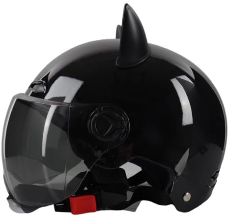 GAORUTO Motorrad-Halb-Jet-Helm, Schutzschalenhelm, Motorrad-Halbhelme, DOT/ECE-Retro-Helm mit offenem Gesicht, Halb-Motorradhelm, Moped-Roller, Erwachsene, Männer und Frauen D,54~61CM