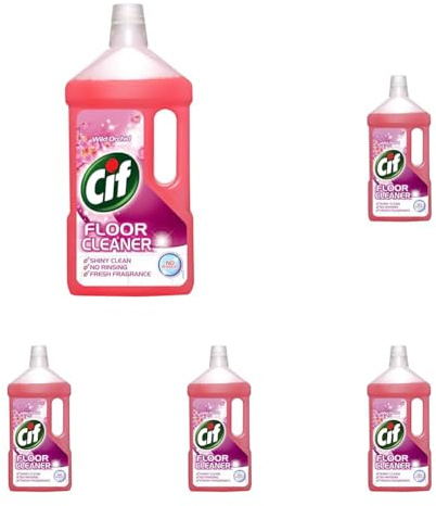 Cif Wild Orchid Floor Cleaner residue-free surface cleaner for linoleum, vinyl and ceramic tiles 950 ml (Pack of 5)