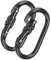 MYLERCT 25KN Carabiner Clip, 2 Pieces Black Alloy Steel Rectangular Carabiner, Suitable for Rock Climbing, Hammock, Yoga Swing, Camping, Keychain, Pet Rope