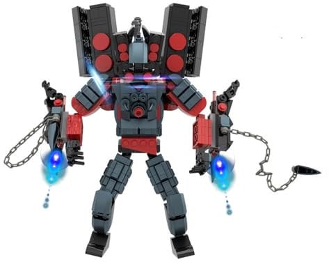 NobiMart Upgraded Titan Clockman Block Toy, Titan Clock Man Game Model Toys, Reproducible Assembly Block Toy, Movable Figures Set (03 - Type)