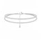 Aikeis Bracelet de cheville en argent S925 pour femme - Étanche - Double couche - Cadeau - Bracelet de cheville tendance pour femme (argent), Mittelgroße, Argent, Topaze, opale