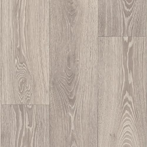 VINYL FLOORING UK Beige Modern Wood Effect Anti-Slip Vinyl Flooring for Kitchen, Bathroom, & Living Room, 2.8mm Thick Cushion Backed Vinyl Sheet, 15 Years Warranty-3 X 2 mt