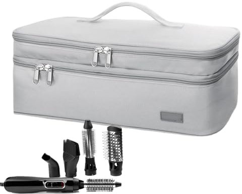 Borsa per spazzola per capelli - Borsa per piastra per capelli, borsa resistente al calore | Custodia da viaggio a doppio strato, borsa portaoggetti portatile per asciugacapelli, piastra per capelli,