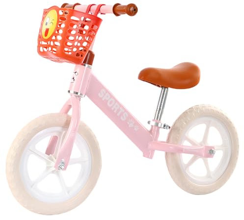 lcvtos Kinderlaufrad, Lenkrad und Sattel höhenverstellbar, 12-Zoll-Rädern, Eva-Schaumstoffräder 25, Balance Bike Laufrad ab 18 Monate bis 4 Jahre für Jungen Mädchen