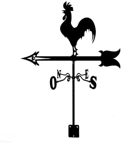 ZTZBFGM Roosters, Hahn-Wetterfahne Eulen-Windfahne Für Den Außenbereich, Dachgarten, Hof, Dekoration, Wetterfahne, Hof, Der Die Windrichtung Anzeigt, 55 X 35 cm