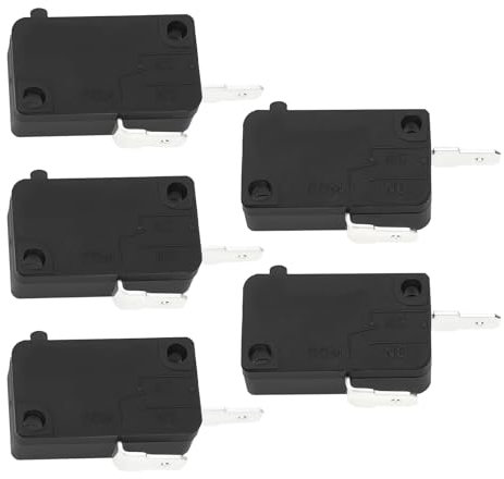 EMSea 5 Pieces Microwave Oven Door Switch Replacement Part KW3AT-16 16A 125VAC 10A 30VDC (3x Normally Open and 2x Normally Closed)