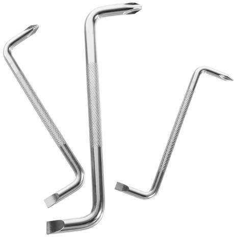 ANDRESLAD 3-Piece Z-Type Offset Screwdriver Set for Tight Spaces 90-Degree Right Angle Double-Ended Design Non-Slip Grip for Precision Work