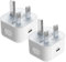 2Pack USB C Plug, 20W USB C Power Adapter UK Charging Plug Type-C Fast Charge Wall Head USBC Charger Adaptor for iPhone 16 15 14 13 12 11 Pro Max Plus XS XR X 8 7, Pad Pro Air Mini, Galaxy and More