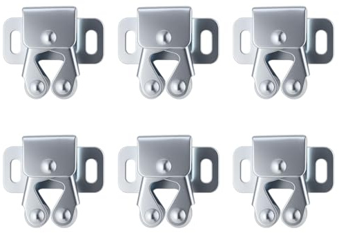 6 PCS Möbelschnäpper Schranktür Doppel-Rollenschnäpper, Türschnapper Türverschluss für Schranktüren, Schubladen, Kleiderschrank, Wohnwagen Schrank Verriegelung & Möbelverschluss Zubehör
