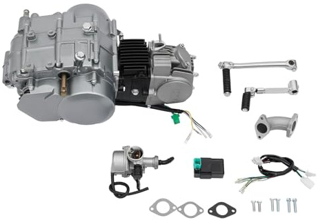 ROGONPDK 125ccm 4-Takt Engine Motor | 4 Gang Einzelzylinder | Einzylinder-Viertaktmotor mit Luftkühlung und handbetätigter Kupplung | 6500W Benzin Motor für Honda CRF50 Pit Fahrrad ATV