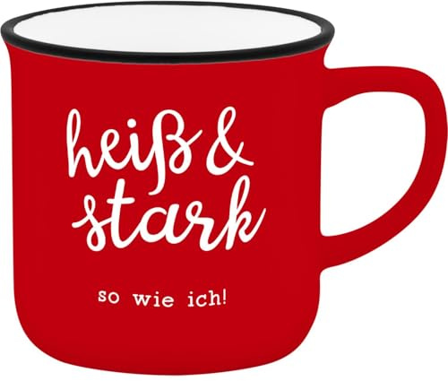 Sheepworld Espressobecher Motiv Heiß | Mini-Tasse aus Porzellan, 10 cl, Tässchen mit Geschenk-Banderole | Geschenk Freunde, Geburtstag | 74745