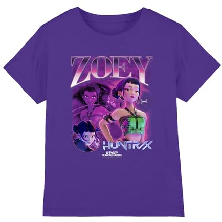 Kpop Demon Hunters Unisex Kids K-pop Demon Hunters - Huntrix Huntr/X Zoey Bootleg Kids T Shirt T-Shirt (Pack of 1)
