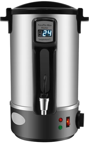 DAHAD Cera para la fabricación de velas, 8 l, olla eléctrica grande para derretir cera, calentamiento rápido, fusor de cera eléctrico comercial para derretir una variedad de ceras
