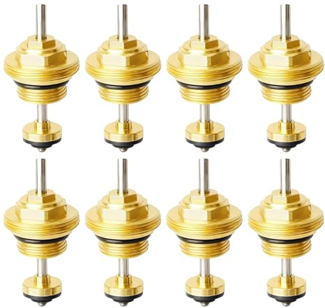 Underfloor Heating Manifold, Pack of 8 Return Bolts Valve Core, Valve Insert for Underfloor Heating, Return Pin Valve Insert, Reliable Valve Insert for Underfloor Heating