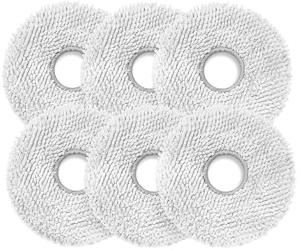 Tapo Chiffons Vadrouille Lavables x6 pour Aspirateur Robot, RVA310 | Compatible avec RV50 Pro Omni et RV50 Omni, lavables et réutilisables, remplacement facile & nettoyage optimales