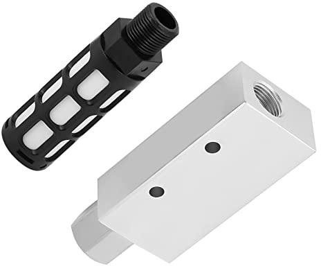 FTVOGUE Generador de Vacío de Aire Neumático CV 20HS, Generador de Vacío de Escape de Aire Neumático Comprimido con Roscas de Precisión de Aleación de Aluminio