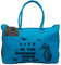Gall&Zick Canvas Tragetasche Leder Tasche Schultertasche Shopper Damentasche Strandtasche Einkaufstasche Reisetasche Vintage (Seahorse Rosa)