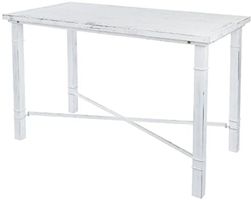 Casa Padrino Landhausstil Esstisch Antik Weiß 100 x 50 x H. 70 cm - Kleiner Shabby Chic Esszimmertisch