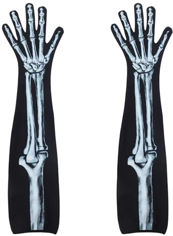 BESTOYARD Halloween Schädel Geist Lange Handschuhe Skelett Handschuhe Party Supplies