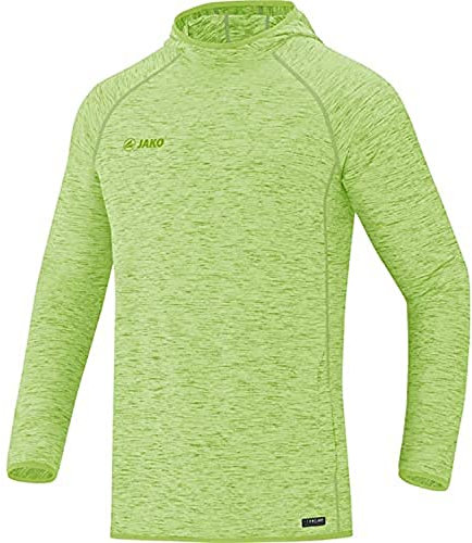 JAKO Herren Kapuzensweat Active Basics, neongrün meliert, L, 8849