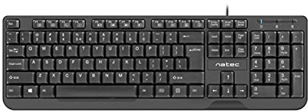 NATEC Klawiatura membranowa Trout US NKL-0967 USB 2.0 (EN); Coloured Czarny)