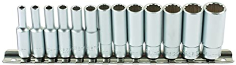 Laser 7589 Bi-Hex Deep Socket Set 1/4D 13pc
