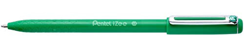 Pentel BX460-D Kugelschreiber iZee, Modell mit Kappe, Metallclip, 0, 5 mm Strichstärke, 12 Stück, Grün