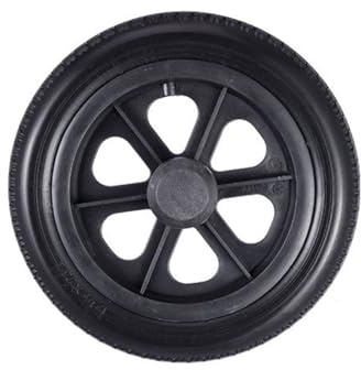 2 pcs Silla de Ruedas Rueda Trasera de 12 pulgadas, ruedas Pu sólidas,acesorios para sillas de ruedas para reemplazar las ruedas traseras, resistentes al desgaste y antideslizantes, Negra