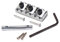 Alnicov Locking Nut and String Tension Bars String Retainers 42mm for Floyd Rose Tremolo Bridge(Chrome)