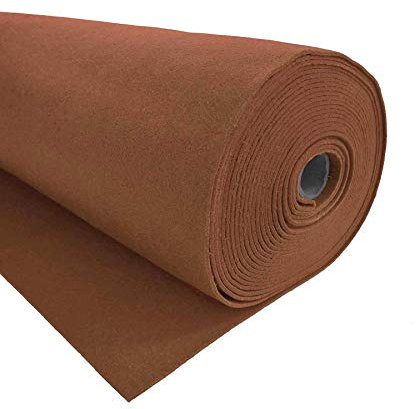 Waschbarer Bastelfilz 1,5mm 27 Farben Meterware Filz Zuschnitt ab 1m x 90cm Dekofilz Filzstoff, Farbe:rehbraun