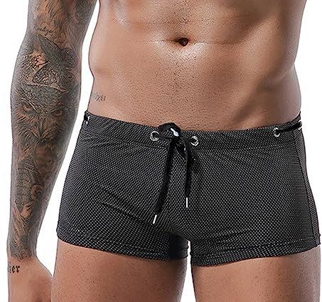 XDSP Costume da Bagno Boxer da Nuoto Uomo Coulisse Pantaloncini Calzoncini da Bagno Elastico a Vita Bassa Boxershorts Spiaggia Mare Piscina