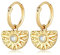 Elli Ohrringe Damen Creolen Vintage Anhänger Ornament Trend Blogger mit Mondstein in 925 Sterling Silber Vergoldet