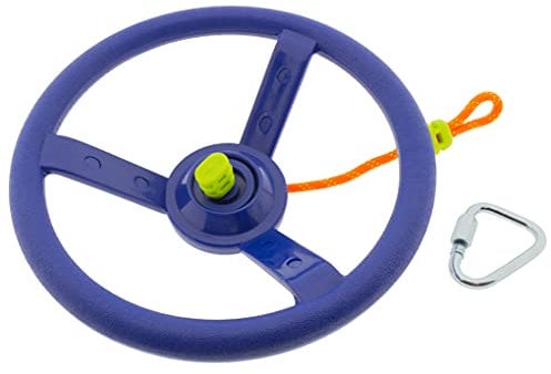 HOQ Lenkrad für Kletterparcour Ninja Slackline Set Ninja Hindernis Rad Wheel für Kinder Schwungrad Outdoor Klettertrainingsgeräte für Kinder Klettergerüste Hindernisparcours Kletterbahn Zubehör