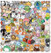 100 STÜCKE Q Version Cartoon Tiere Aufkleber für Laptop Wasserflasche Gepäck Snowboard Fahrrad Skateboard Aufkleber für Kinder Jugendliche Erwachsene Cartoon Aufkleber