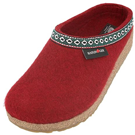 HAFLINGER Grizzly Franzl Filzpantoffel Hausschuh Filzclog Paprika, Gr. 44