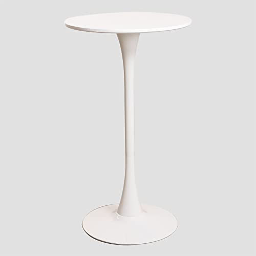 SKLUM Runder Stehtisch aus MDF und Metall (Ø60 cm) Ivet Style Weiss
