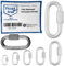 Connettore a vite in acciaio inox V4A, 10 mm, a moschettone a vite, 3,750 kg, collegamento rapido, anello portachiavi