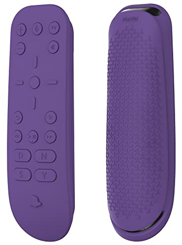 playvital Cover per ps5 Telecomando Multimediale, Viola | Custodia Protettiva Silicone Antiscivolo, Copertura Ergonomica per ps5 Media Remote Controller, Protezione da Graffi e Urti