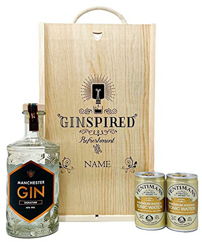 Personalised Manchester Gin Signature Gift Set with Fentimans Tonics - 50cl