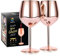 VERISA Rose gold wine glasses,18oz Unbreakable Steel Wine glass, Shatterproof Metal wine Goblets for Outdoor, Picnic,Party, Gift Box Red wine 2 wine glasses stainless wine glass (ROSE GOLD)