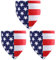 POPETPOP 3 STK Dreieckstuch Zum Unabhängigkeitstag Hundelätzchen Mit Amerikanischer Flagge Festival-haustierkostüm Unabhängigkeitstag-schal Usa-schal Strand Polyester Tag Der Unabhängigkeit