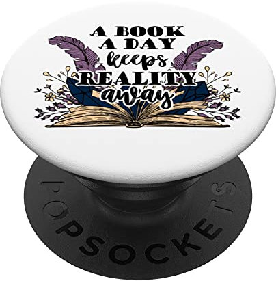 Ein Buch Ein Tag hält die Realität fern Vintage Bookish Book Lover PopSockets mit austauschbarem PopGrip