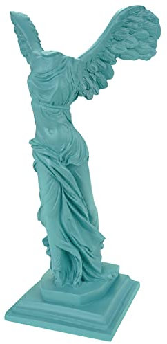 Kremers Schatzkiste Alabaster Nike Siegesgöttin von Samothrake Figur Skulptur 29 cm Türkis Siegesdenkmal