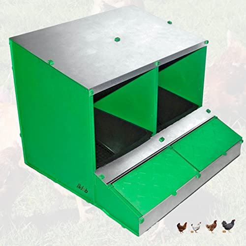 IKLOB Store: Hühnerstall, Nest mit 2 Öffnungen und breiterem Korb für große Hühner und alle Arten von Hühnern