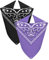 Van Der Rich ® - Set 2 Bandanas aus 100% Baumwolle Halstuch für Herren Damen (Schwarz-Lila, One Size)