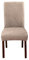 Odot Stuhlhussen Esstisch Mit 2/4/6 Stühlen Set, Stretch Stuhlhussen Hussen Abnehmbarer Waschbarer Stuhlbezug Gestricktes Vlies Sesselbezug für Restaurant (4er Set,Sand)