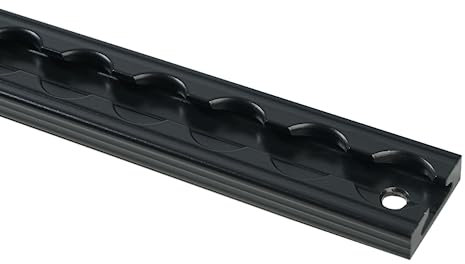 LOADCARE Airlineschiene schwarz eckig ungebohrt Transportsicherung Alu-Schiene Anhänger auch für Camping und Outdoor Ladungssicherung kompatibel mit Airlineschienen Zubehör (3, 1 Meter)