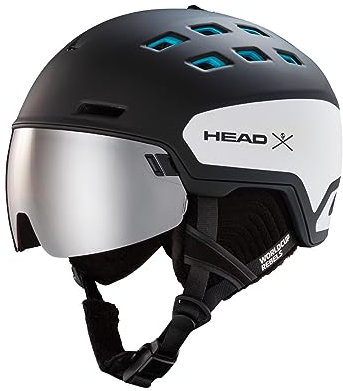 Skihelm Snowboardhelm Ski Snowboard Helm - HEAD Radar WCR - Größe: XL (60-63 cm) - Farbe: schwarz - mit Visier - Unisex