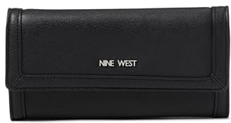 Nine West Zuri SLG Check Sec Geldbörse, Schwarz, Einheitsgröße